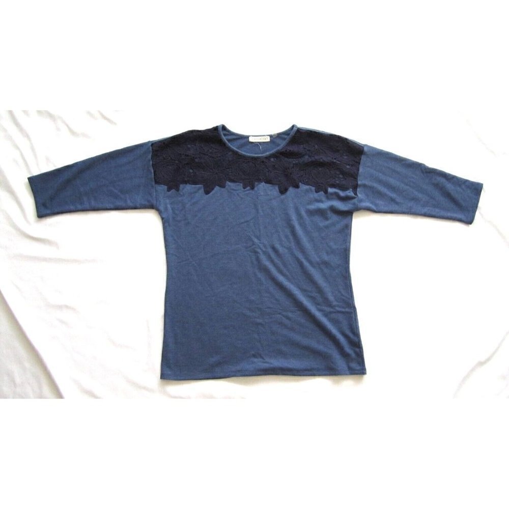 Women's Retrology Stretch Polyester Blend 3/4 Sleeve Blouse Sz‎ M (WB122)